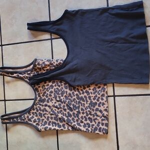 2 Aerie Tank Tops  Grey and Peach Color And Grey And Black